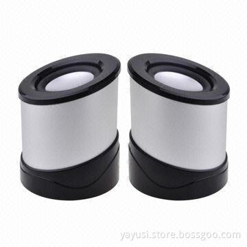 2.0CH Laptop Speakers, Metal Case, 50-20,000Hz Response Frequency